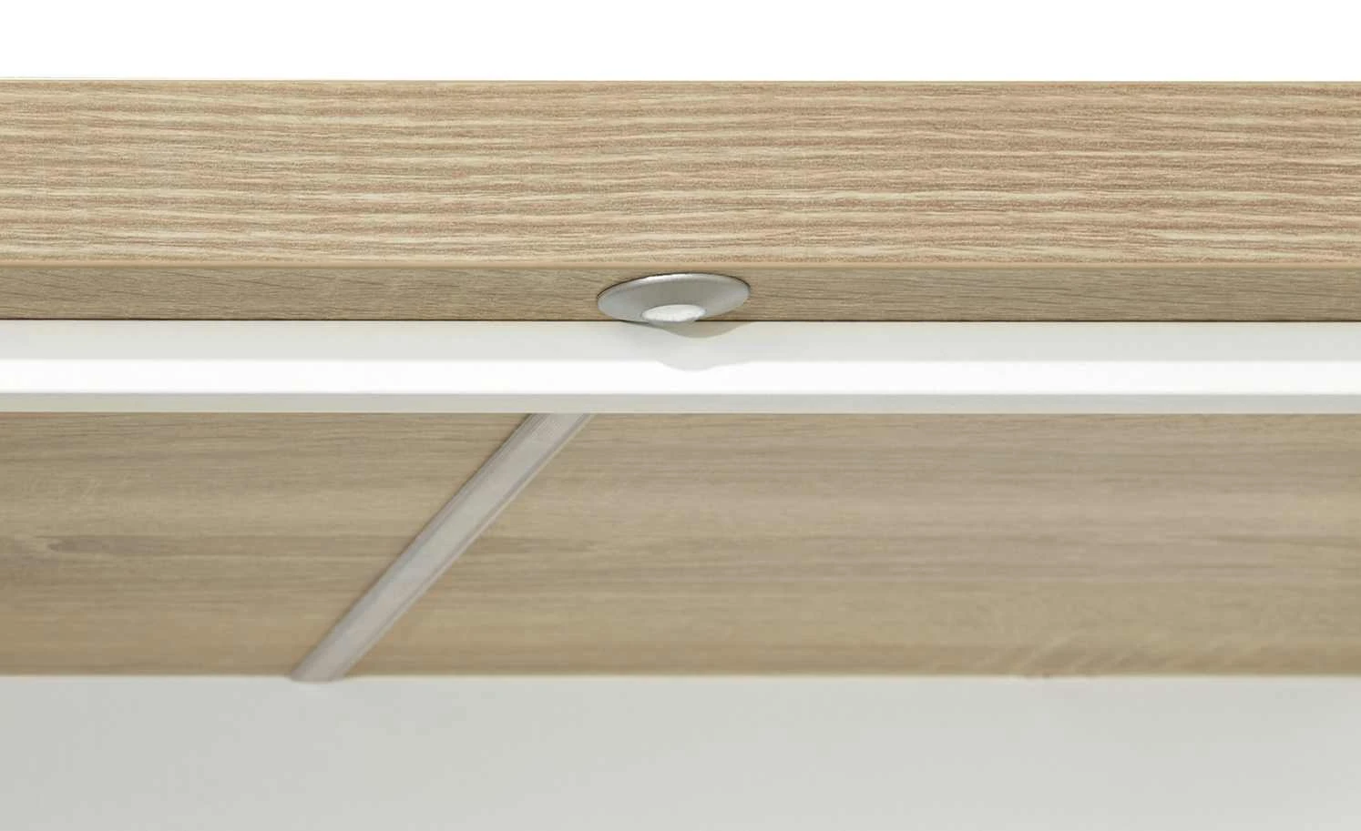 uno Vitrine Titan | Weiß / Eiche sägerau (Nachbildung) links Spotbeleuchtung 7 uno Vitrine Titan | Weiß / Eiche sägerau (Nachbildung) links Spotbeleuchtung – Bild 7