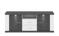 uno Lowboard Titan | Weiß / Graphit (Nachbildung) 151|cm -Komm Store 12200301 3 202106091239