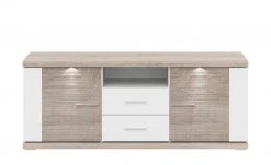 uno Lowboard Titan | Weiß / Eiche sägerau (Nachbildung) 151|cm -Komm Store 12200302 3 202106091239