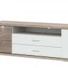 uno TV-Lowboard Titan | Weiß / Eiche sägerau (Nachbildung)
