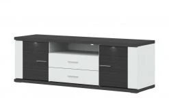 uno Lowboard Titan | Weiß / Graphit (Nachbildung) 180|cm