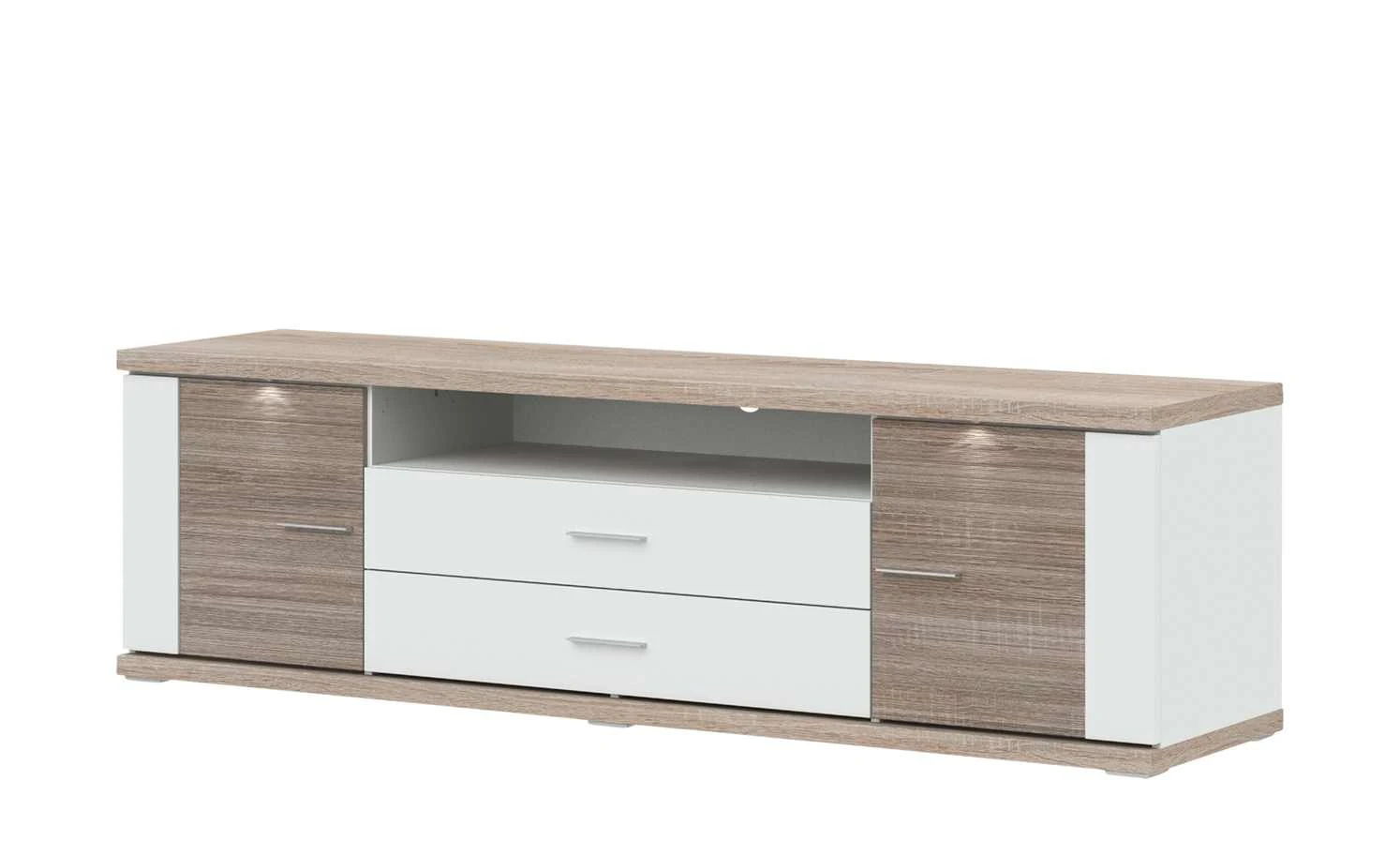 uno Lowboard Titan | Weiß / Eiche sägerau (Nachbildung) 207|cm 1 uno Lowboard Titan | Weiß / Eiche sägerau (Nachbildung) 207|cm