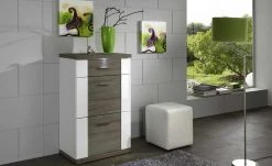 uno Kommode Titan | Weiß / Eiche Trüffel (Nachbildung)