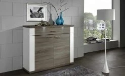 uno Kommode Titan | Weiß / Eiche Trüffel (Nachbildung)