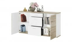 uno Sideboard Titan | Weiß / Eiche sägerau (Nachbildung) -Komm Store 12200325 5 202106172234
