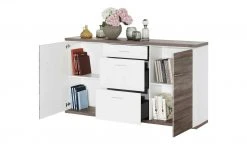 uno Sideboard Titan | Weiß / Eiche Trüffel (Nachbildung) -Komm Store 12200326 5 201811271502