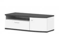 uno Lowboard Gabbro | Weiß / Graphit (Nachbildung) rechts