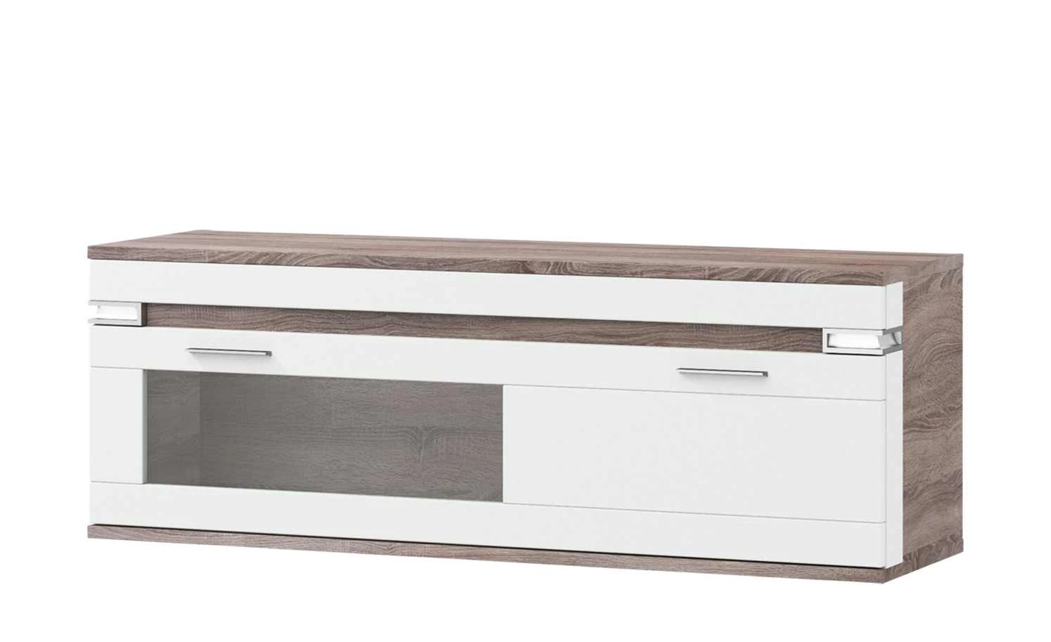 uno Hängevitrine Katt | Weiß / Eiche Trüffel (Nachbildung) Frontbeleuchtung 1 uno Hängevitrine Katt | Weiß / Eiche Trüffel (Nachbildung) Frontbeleuchtung