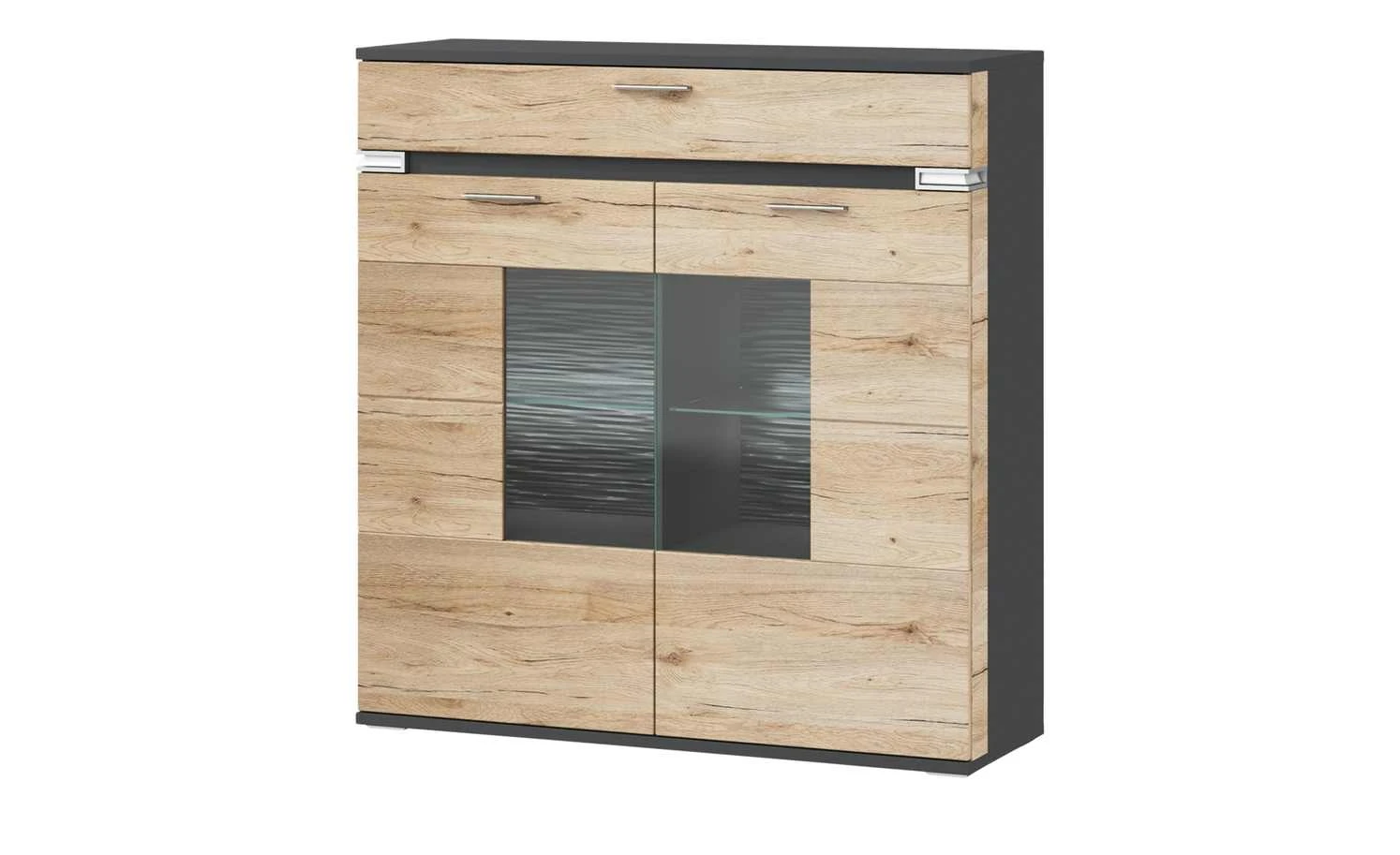 uno Highboard Katt | Eiche San Remo (Nachbildung) / Graphitgrau Frontbeleuchtung 1 uno Highboard Katt | Eiche San Remo (Nachbildung) / Graphitgrau Frontbeleuchtung