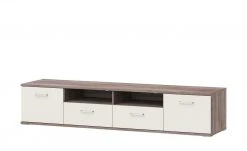 uno Lowboard Onyx | Vanille / Eiche Trüffel sägerau (Nachbildung)