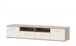 uno Lowboard Onyx | Vanille / Eiche sägerau (Nachbildung)