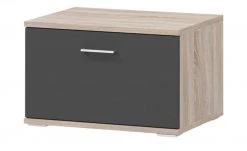 uno Lowboard Onyx | Graphitgrau / Eiche sägerau (Nachbildung)