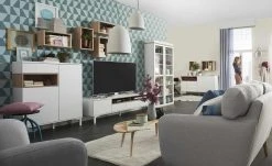 Roomers Highboard Case | Weiß / Eiche sägerau (Nachbildung) 13 Roomers Highboard Case | Weiß / Eiche sägerau (Nachbildung) -Komm Store 12202135 9 201811271515