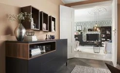 Roomers Highboard Case | Schwarzbraun / Walnuss (Nachbildung)