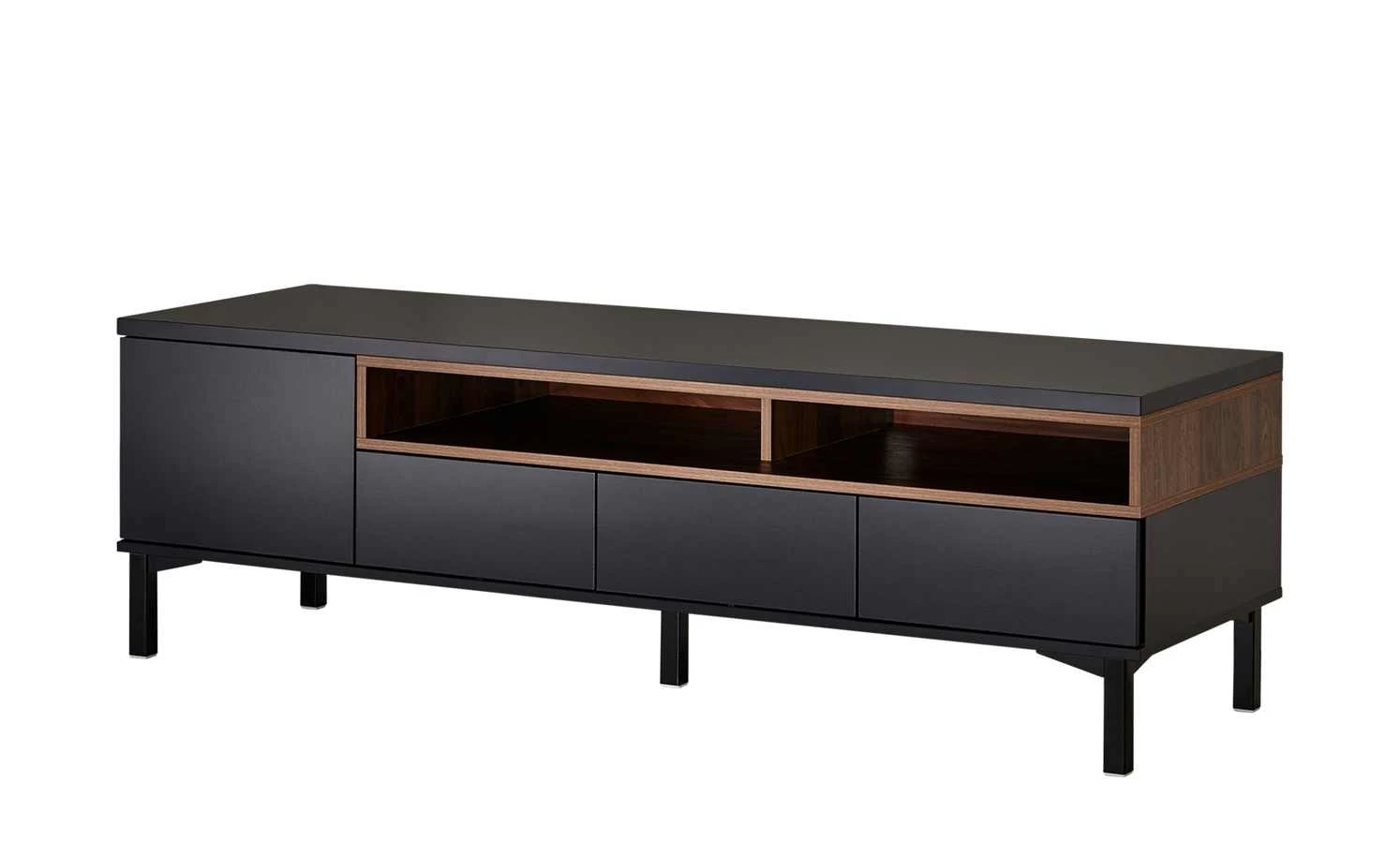 Roomers TV-Lowboard Case | Schwarzbraun / Walnuss (Nachbildung) 3 Roomers TV-Lowboard Case | Schwarzbraun / Walnuss (Nachbildung) – Bild 3