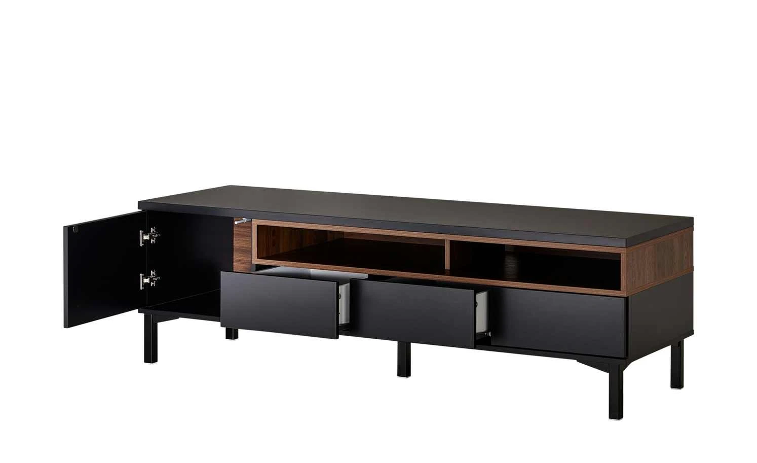 Roomers TV-Lowboard Case | Schwarzbraun / Walnuss (Nachbildung) 9 Roomers TV-Lowboard Case | Schwarzbraun / Walnuss (Nachbildung) – Bild 9
