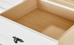 maison bleue Anrichte Petit Chalet | Weiß / Asteiche mit Flechtkörben -Komm Store 12202628 7 202204041235