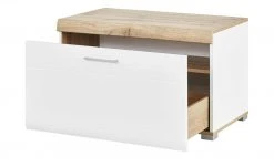 Lowboard klein Cortina | Weiß / Eiche Altholz (Nachbildung) -Komm Store 12204472 8 202111032233