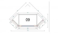 Eckvitrine Varese | Graphitgrau / Asteiche (Nachbildung) -Komm Store 12204740 11 202104162236