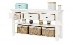 maison bleue Anrichte Petit Chalet | Vintage Weiß / Vintage Weiß mit Flechtkörben -Komm Store 12204910 7 202206232232