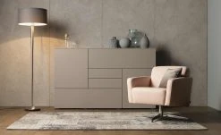 Gallery M Highboard Merano | 38|cm Ausrichtung rechts Titangrau