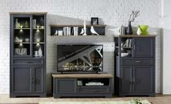 Vitrine Varese | Graphitgrau / Asteiche (Nachbildung) -Komm Store 12208836 8 201907082232