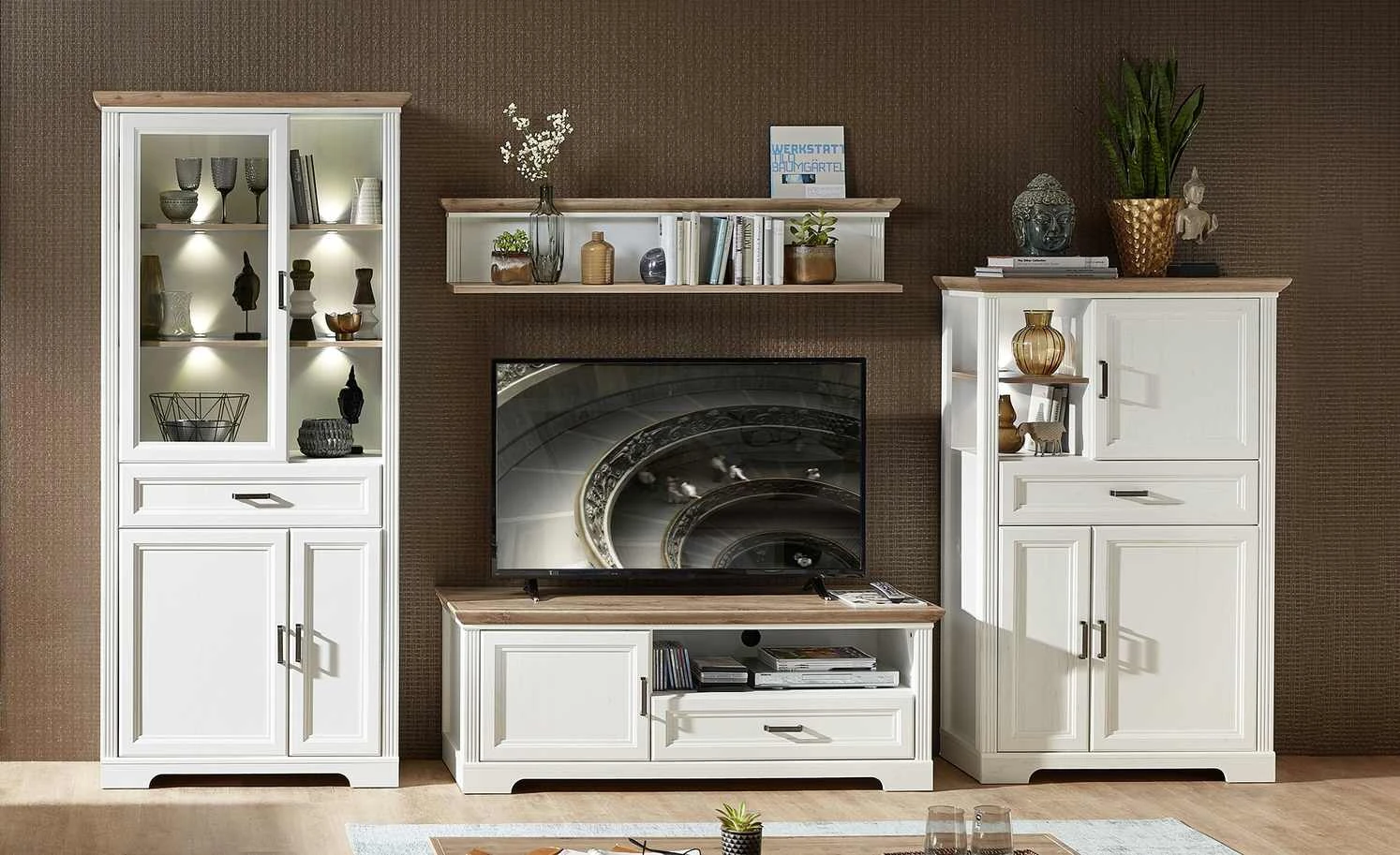 Vitrine Varese | Pinie hell (Nachbildung) / Asteiche (Nachbildung) 5 Vitrine Varese | Pinie hell (Nachbildung) / Asteiche (Nachbildung) – Bild 5