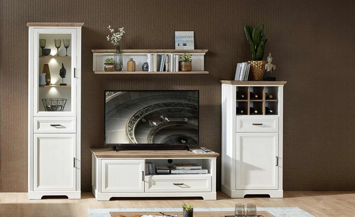 Vitrine Varese | Pinie hell (Nachbildung) / Asteiche (Nachbildung) 4 Vitrine Varese | Pinie hell (Nachbildung) / Asteiche (Nachbildung) – Bild 4