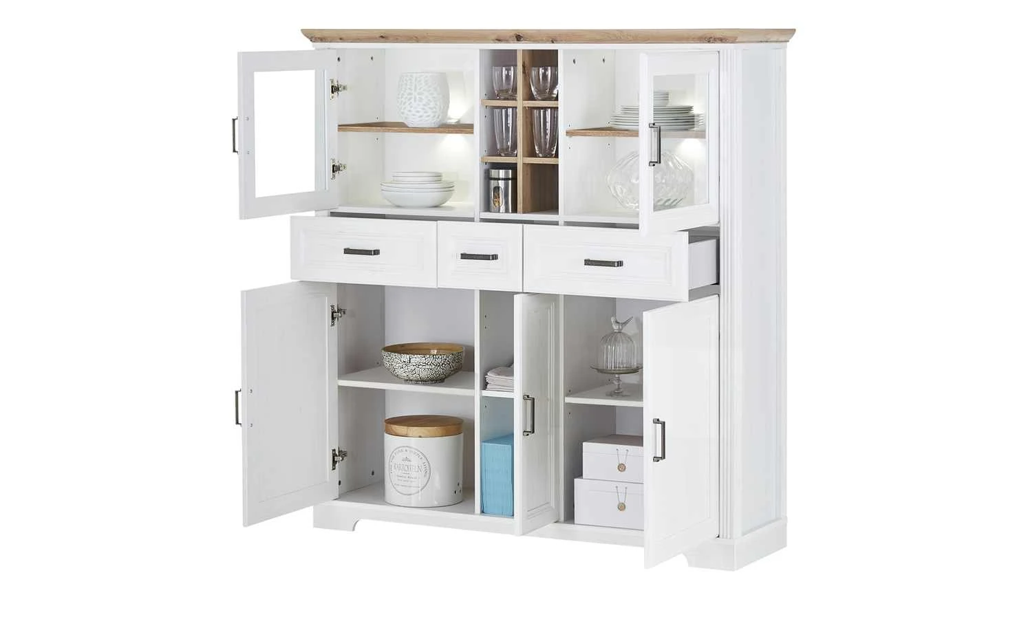 Highboard Varese | Pinie hell (Nachbildung) / Asteiche (Nachbildung) 14 Highboard Varese | Pinie hell (Nachbildung) / Asteiche (Nachbildung) – Bild 14