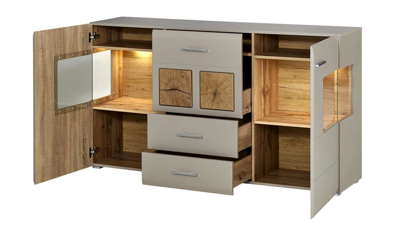 Sideboard Cortina | Basaltgrau / Eiche Altholz (Nachbildung) 17 Sideboard Cortina | Basaltgrau / Eiche Altholz (Nachbildung) – Bild 17