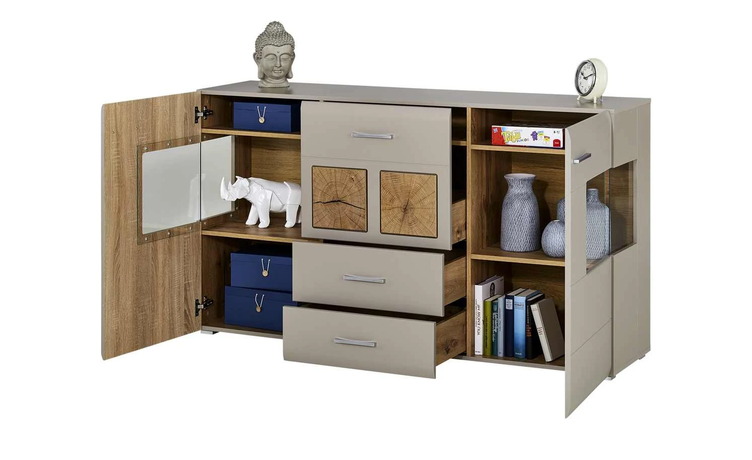 Sideboard Cortina | Basaltgrau / Eiche Altholz (Nachbildung) 12 Sideboard Cortina | Basaltgrau / Eiche Altholz (Nachbildung) – Bild 12