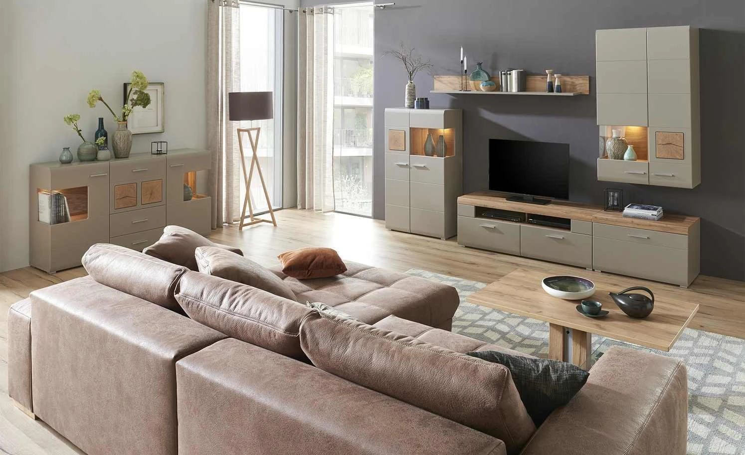 Sideboard Cortina | Basaltgrau / Eiche Altholz (Nachbildung) 4 Sideboard Cortina | Basaltgrau / Eiche Altholz (Nachbildung) – Bild 4