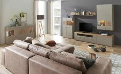 Vitrine Cortina | Basalt / Eiche Altholz (Nachbildung) -Komm Store 12209112 3 201908222239