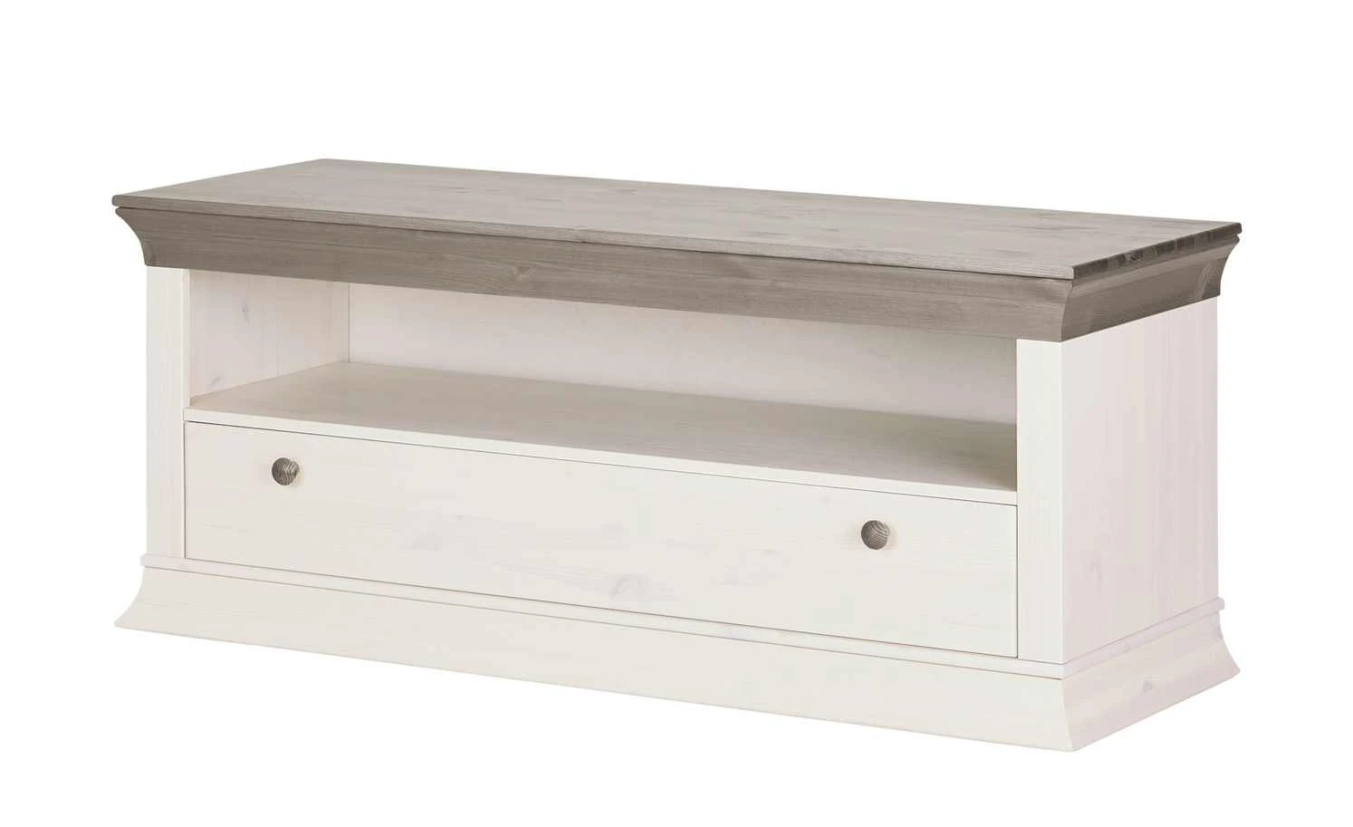 TV-Lowboard Bornholm | Kiefer Weiß / Kiefer lavafarben 1 TV-Lowboard Bornholm | Kiefer Weiß / Kiefer lavafarben