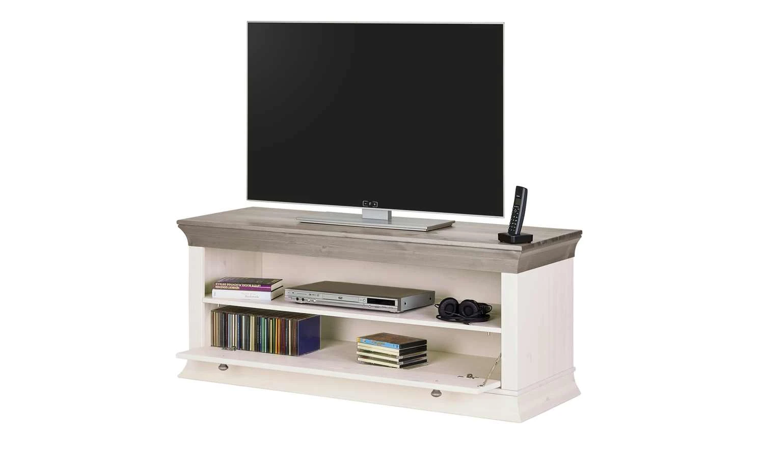 TV-Lowboard Bornholm | Kiefer Weiß / Kiefer lavafarben 5 TV-Lowboard Bornholm | Kiefer Weiß / Kiefer lavafarben – Bild 5