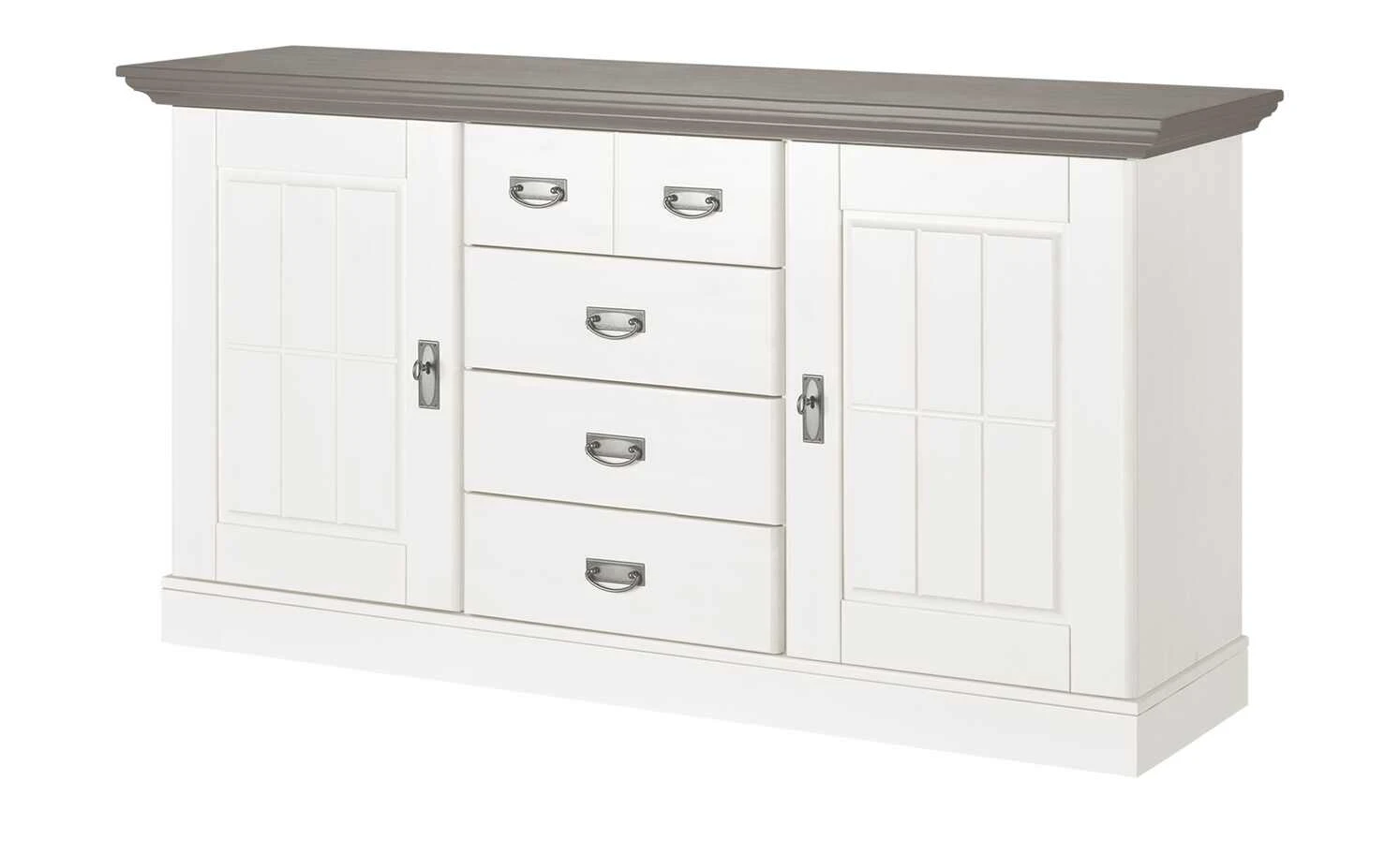 maison bleue Sideboard Florian | Weiß / Grau 2 maison bleue Sideboard Florian | Weiß / Grau – Bild 2