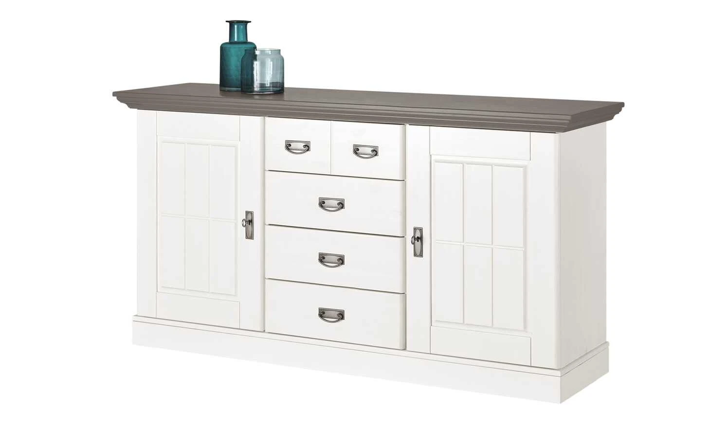 maison bleue Sideboard Florian | Weiß / Grau 3 maison bleue Sideboard Florian | Weiß / Grau – Bild 3