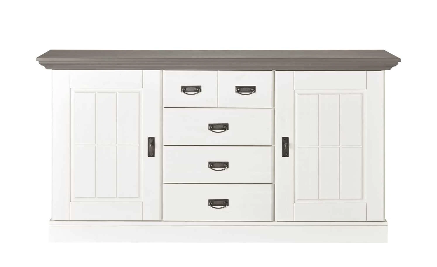 maison bleue Sideboard Florian | Weiß / Grau 4 maison bleue Sideboard Florian | Weiß / Grau – Bild 4