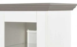 maison bleue Vitrinenaufsatz für Sideboard Florian | Weiß / Grau -Komm Store 12230758 4 202108161243