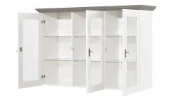 maison bleue Vitrinenaufsatz für Sideboard Florian | Weiß / Grau -Komm Store 12230758 8 202108161243
