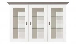 maison bleue Vitrinenaufsatz für Sideboard Florian | Weiß / Grau -Komm Store 12230758 9 202108161243