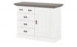 maison bleue Brotschrank Florian | Weiß / Grau