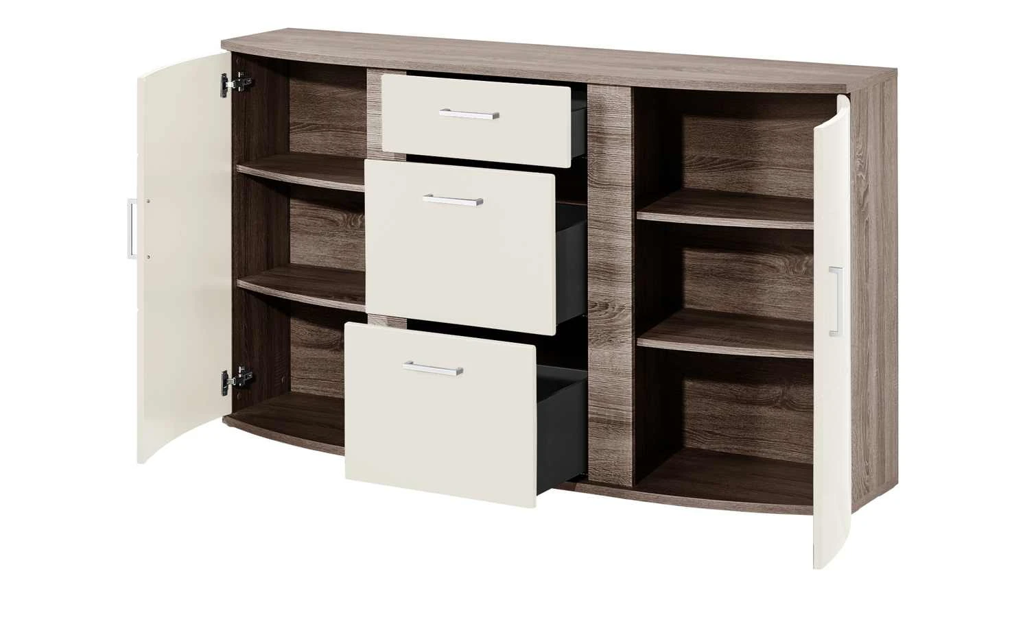 uno Sideboard Onyx | Vanille / Eiche Trüffel sägerau (Nachbildung) 2 uno Sideboard Onyx | Vanille / Eiche Trüffel sägerau (Nachbildung) – Bild 2