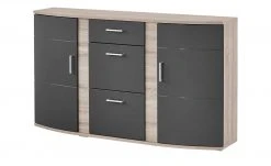 uno Sideboard Onyx | Graphit / Eiche sägerau (Nachbildung) -Komm Store 12231578 10 202106111239