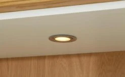 maison bleue Highboard Petit Chalet | Weiß / Asteiche mit Glasboden -Komm Store 12232257 12 202207082231