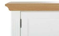maison bleue Highboard Petit Chalet | Weiß / Asteiche mit Glasboden -Komm Store 12232257 14 202207082231