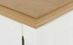 maison bleue Highboard Petit Chalet | Weiß / Asteiche mit Glasboden -Komm Store 12232257 15 202207082231