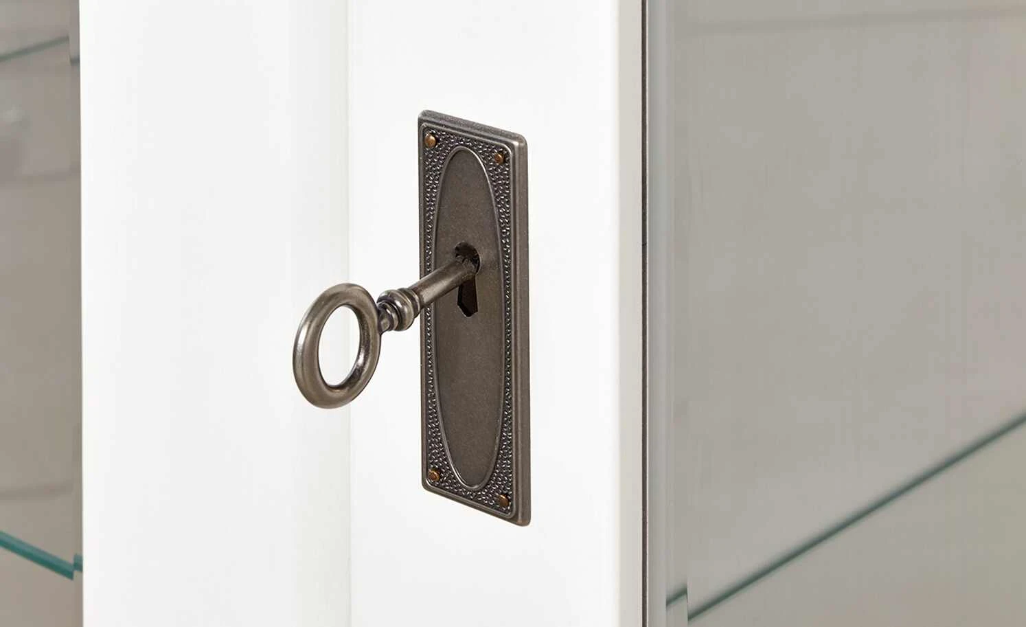 maison bleue Vitrinenaufsatz für Sideboard Florian | Weiß / bernsteinfarben 4 maison bleue Vitrinenaufsatz für Sideboard Florian | Weiß / bernsteinfarben – Bild 4