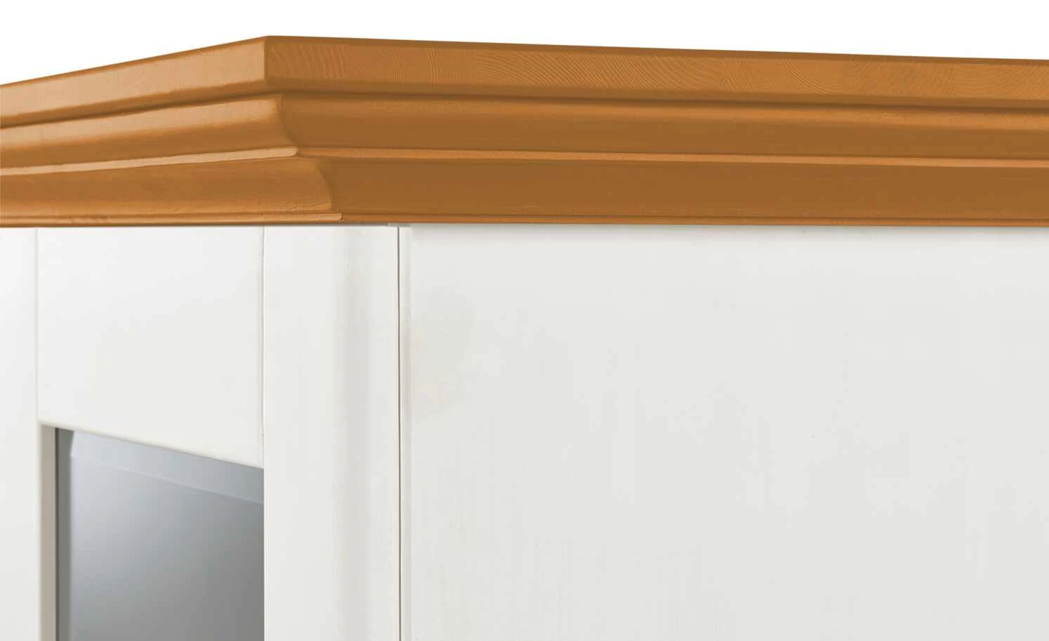 maison bleue Vitrinenaufsatz für Sideboard Florian | Weiß / bernsteinfarben 5 maison bleue Vitrinenaufsatz für Sideboard Florian | Weiß / bernsteinfarben – Bild 5