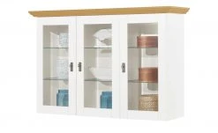 maison bleue Vitrinenaufsatz für Sideboard Florian | Weiß / laugenfarben -Komm Store 12234052 2 202108161244